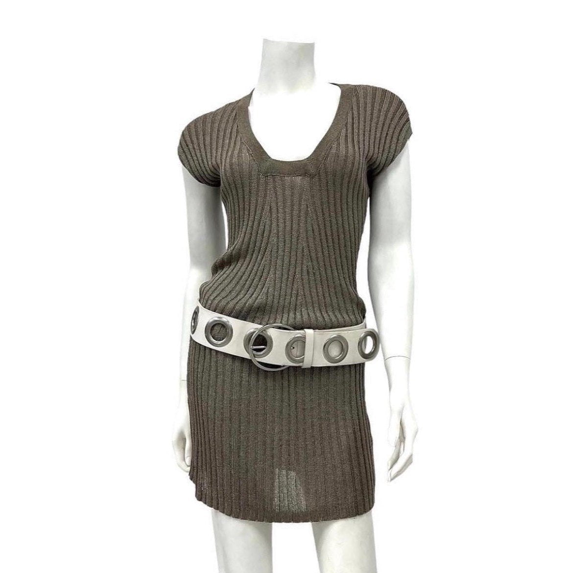 Y2K khaki mini dress