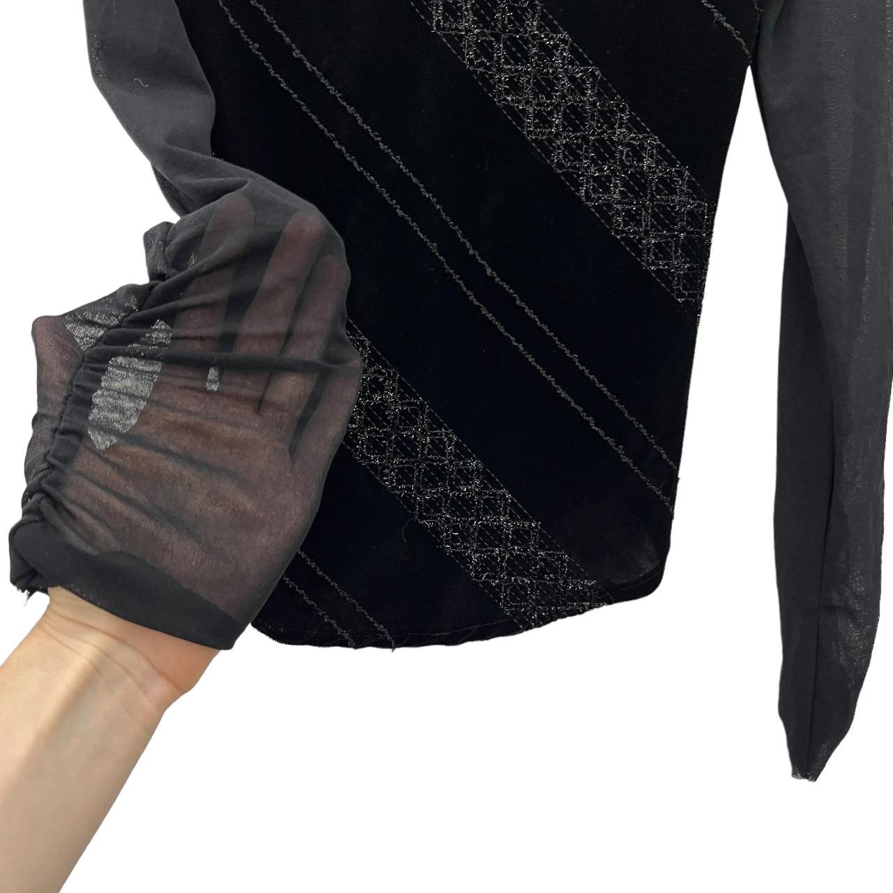 90s velvet mesh turtleneck