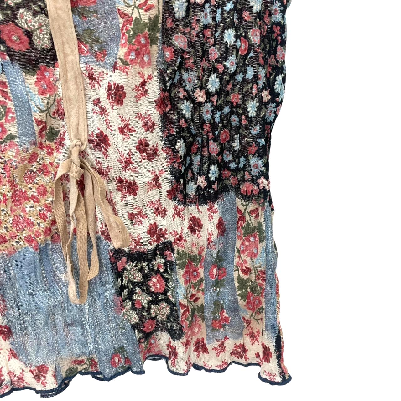 Y2K floral patchwork top