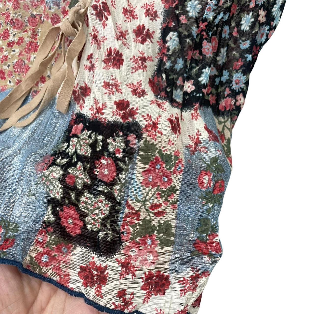Y2K floral patchwork top