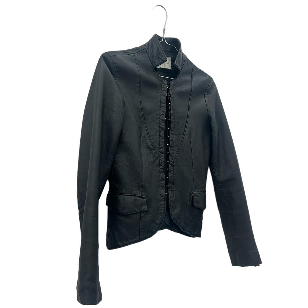 90s soft leather blazer jacket