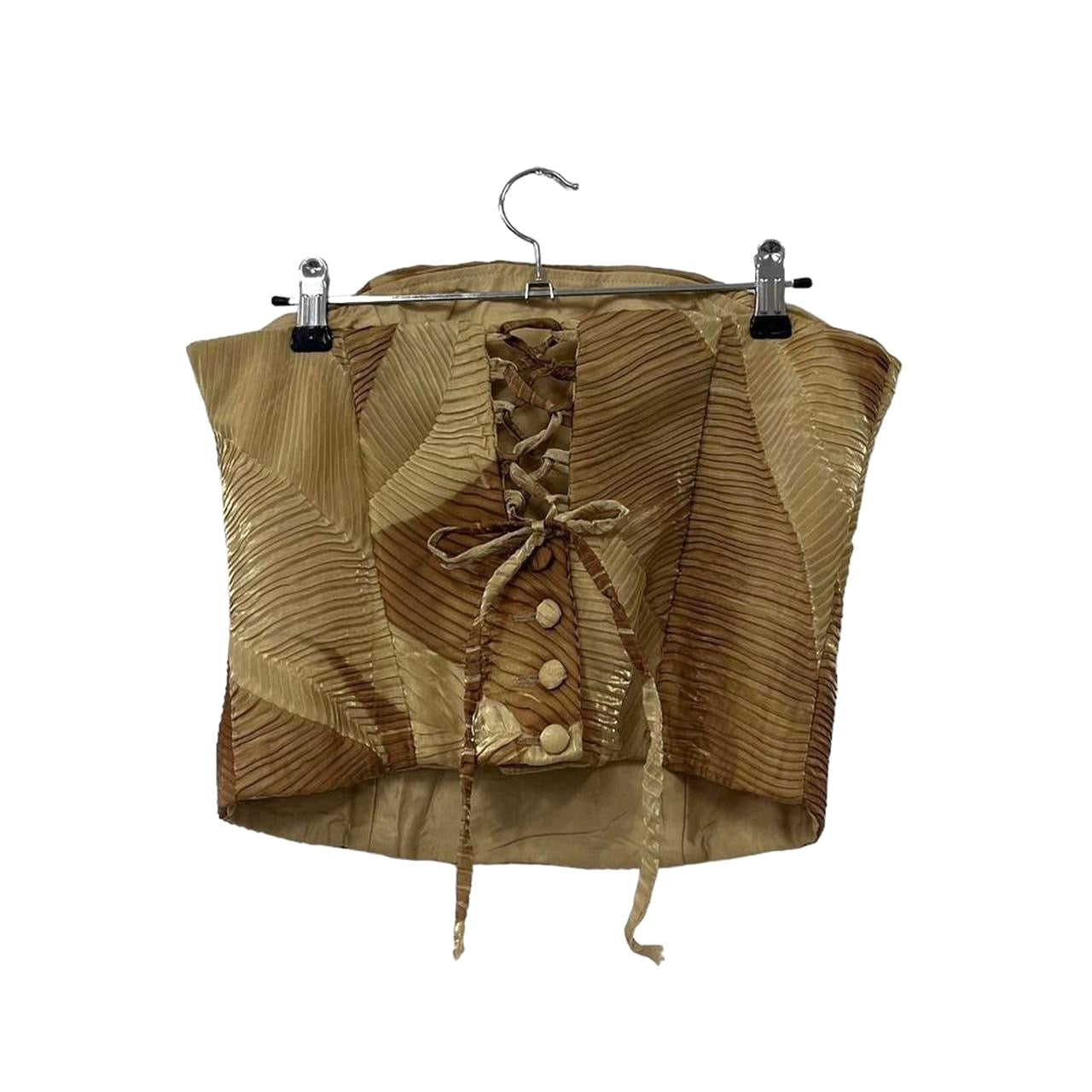 90s golden corset top