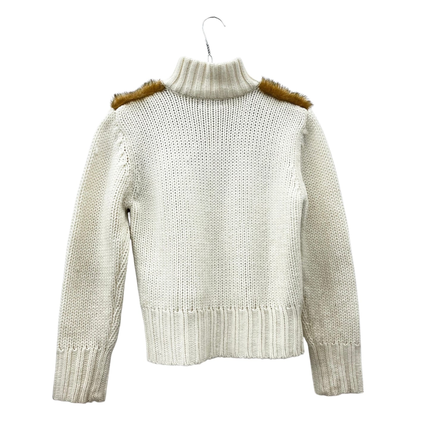 Y2K faux fur knit cardigan