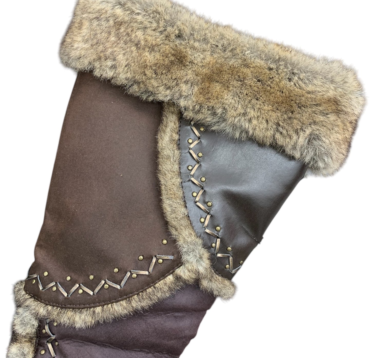 Y2K faux fur pointed high boots