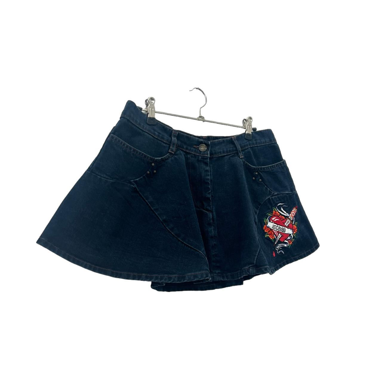 Y2K Cavalli denim mini skirt