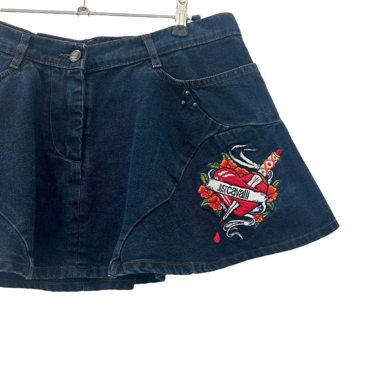 Y2K Cavalli denim mini skirt