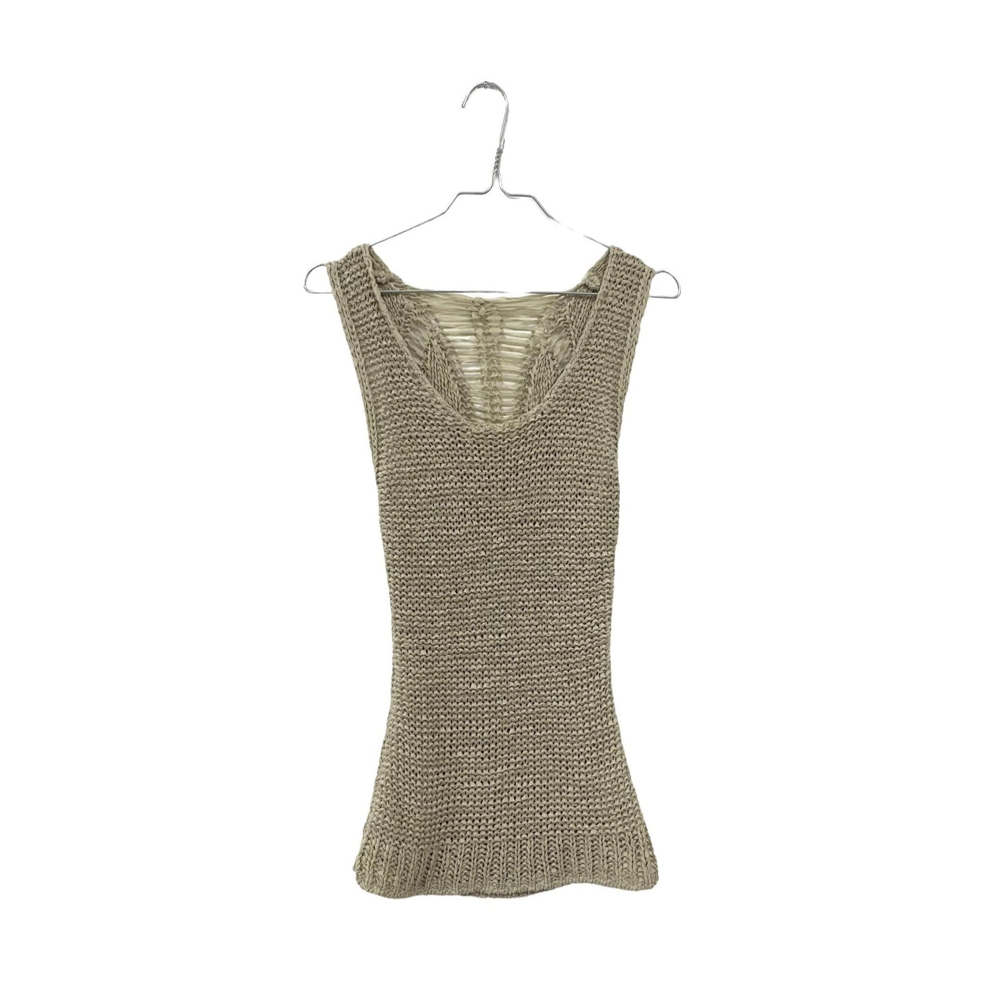 90 beige crochet tank top