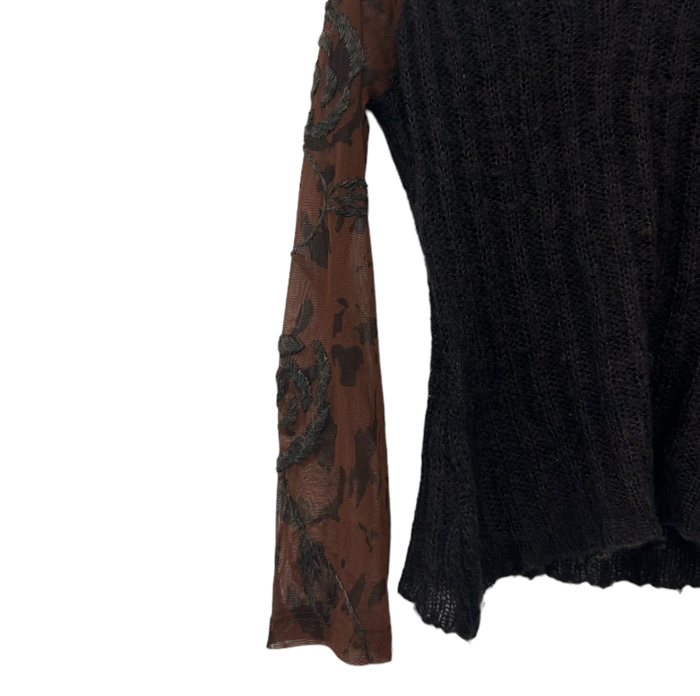 Y2K knit mesh pullover