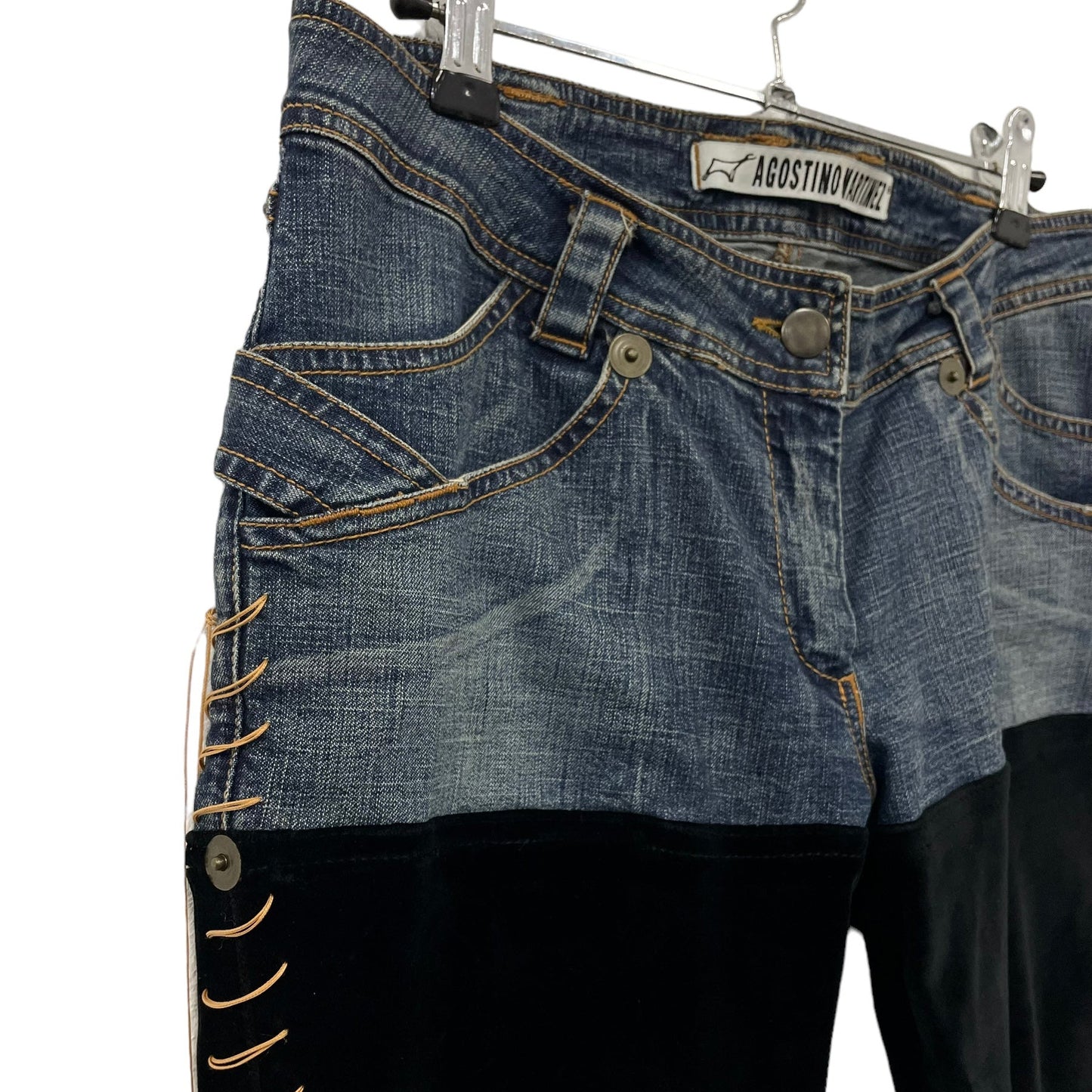 Y2K low rise velvet jeans