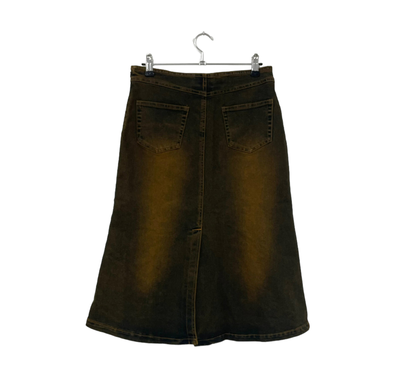 Y2K denim midi skirt