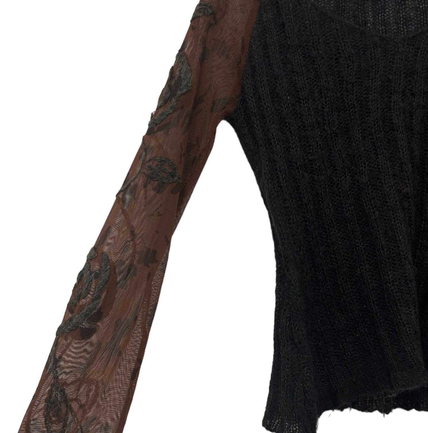 Y2K knit mesh pullover