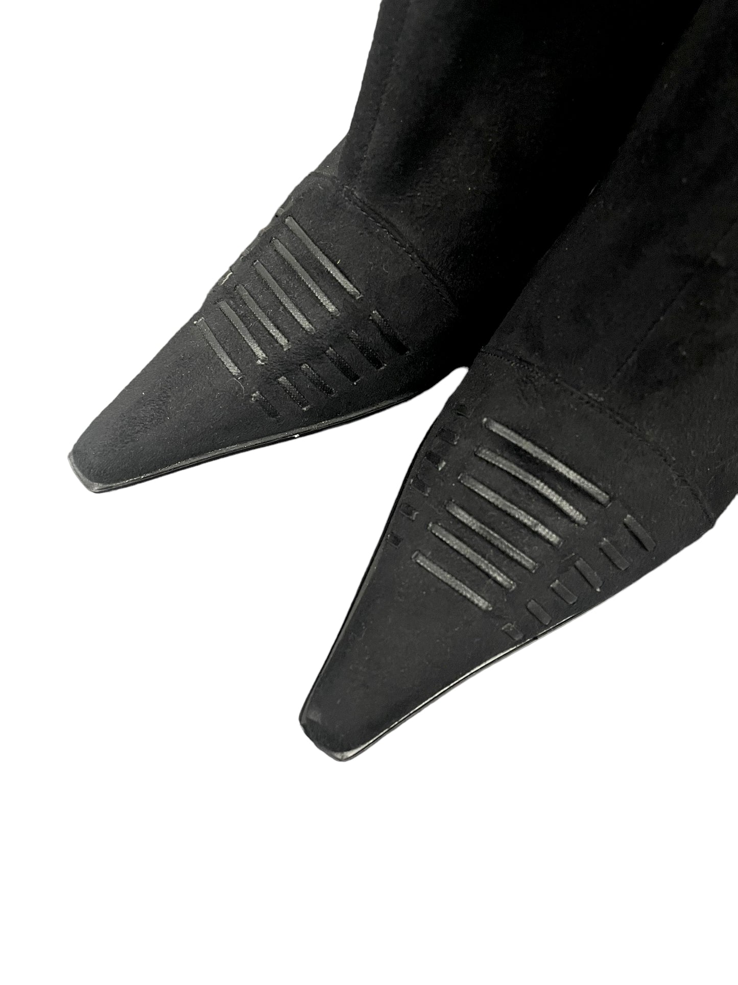 Y2K pointed fake suede boots