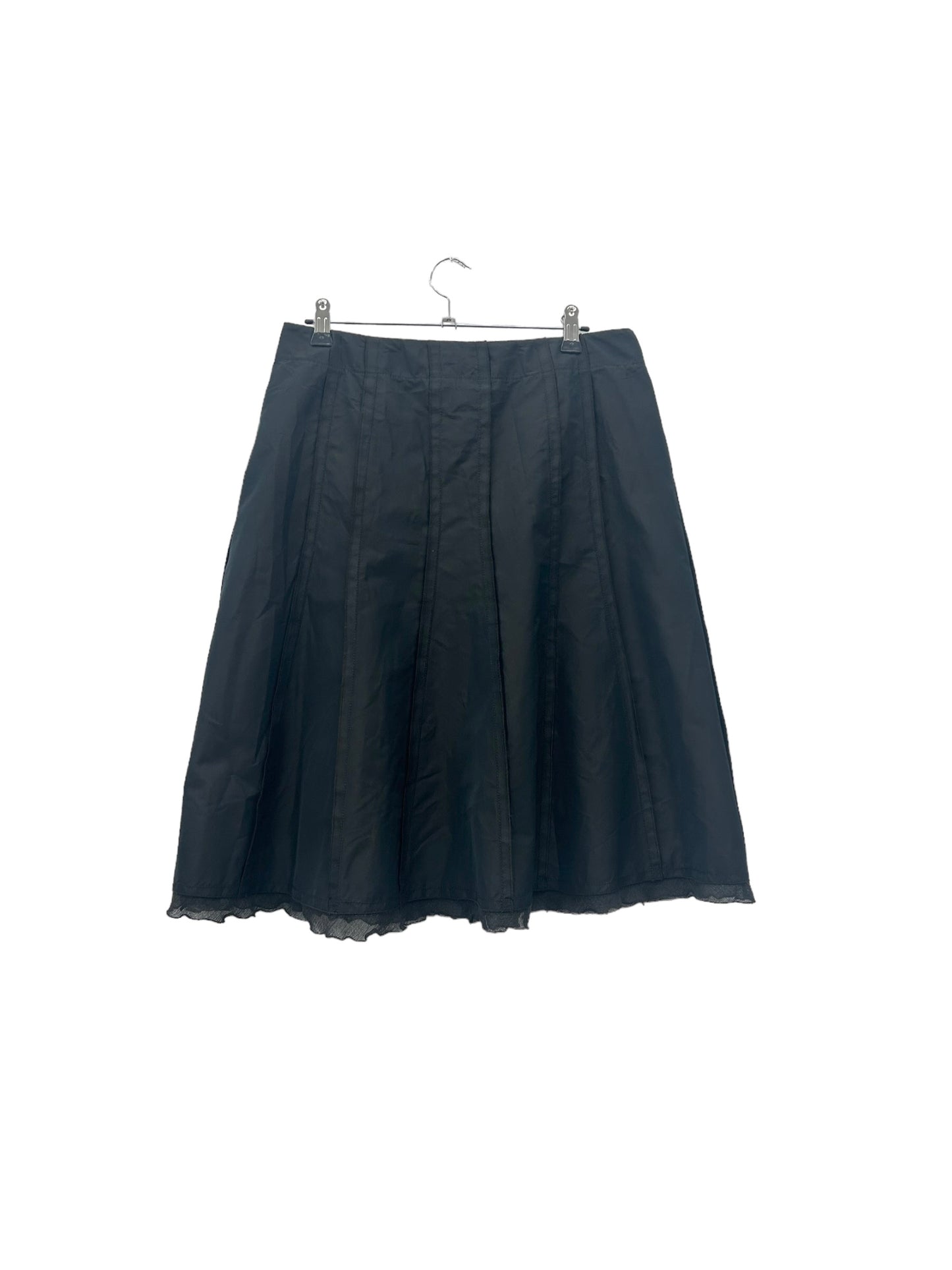 Y2K nylon midi skirt