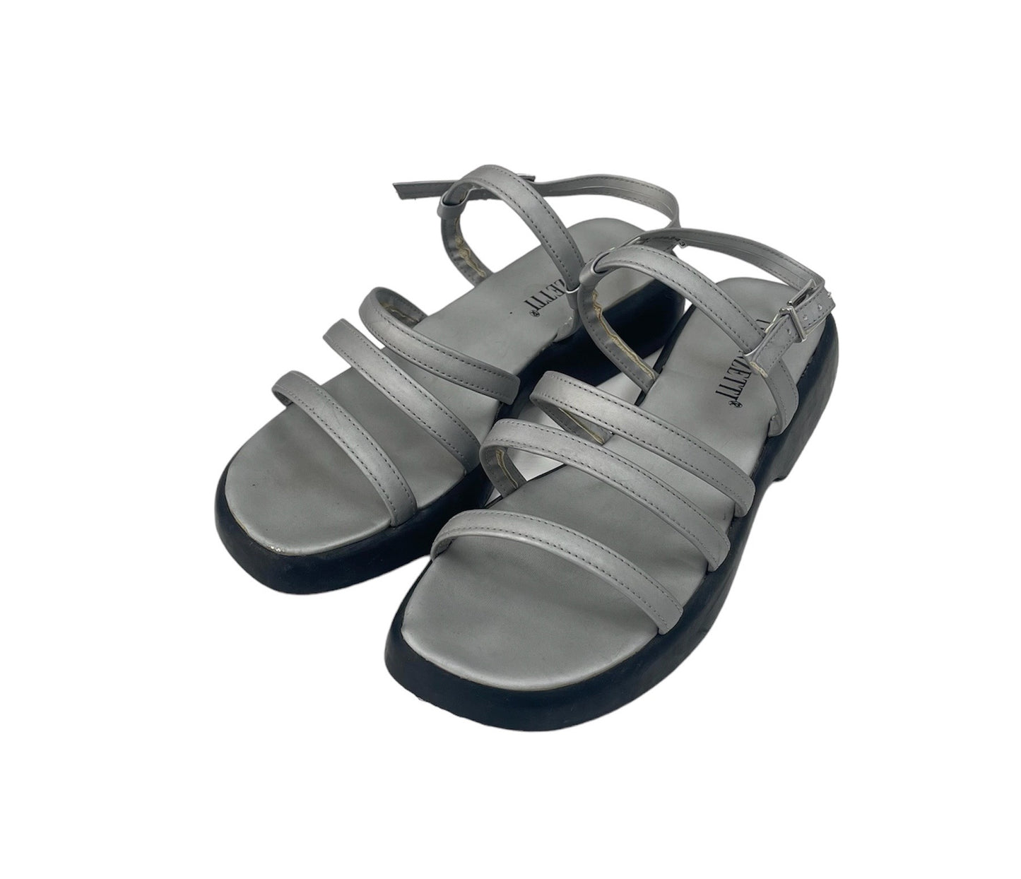 90s silver sandals