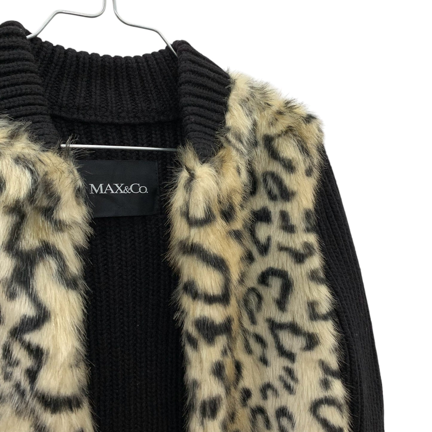 Y2K faux fur knit zip jumper