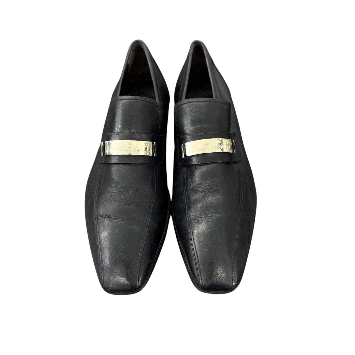 Versace Collection leather slippers