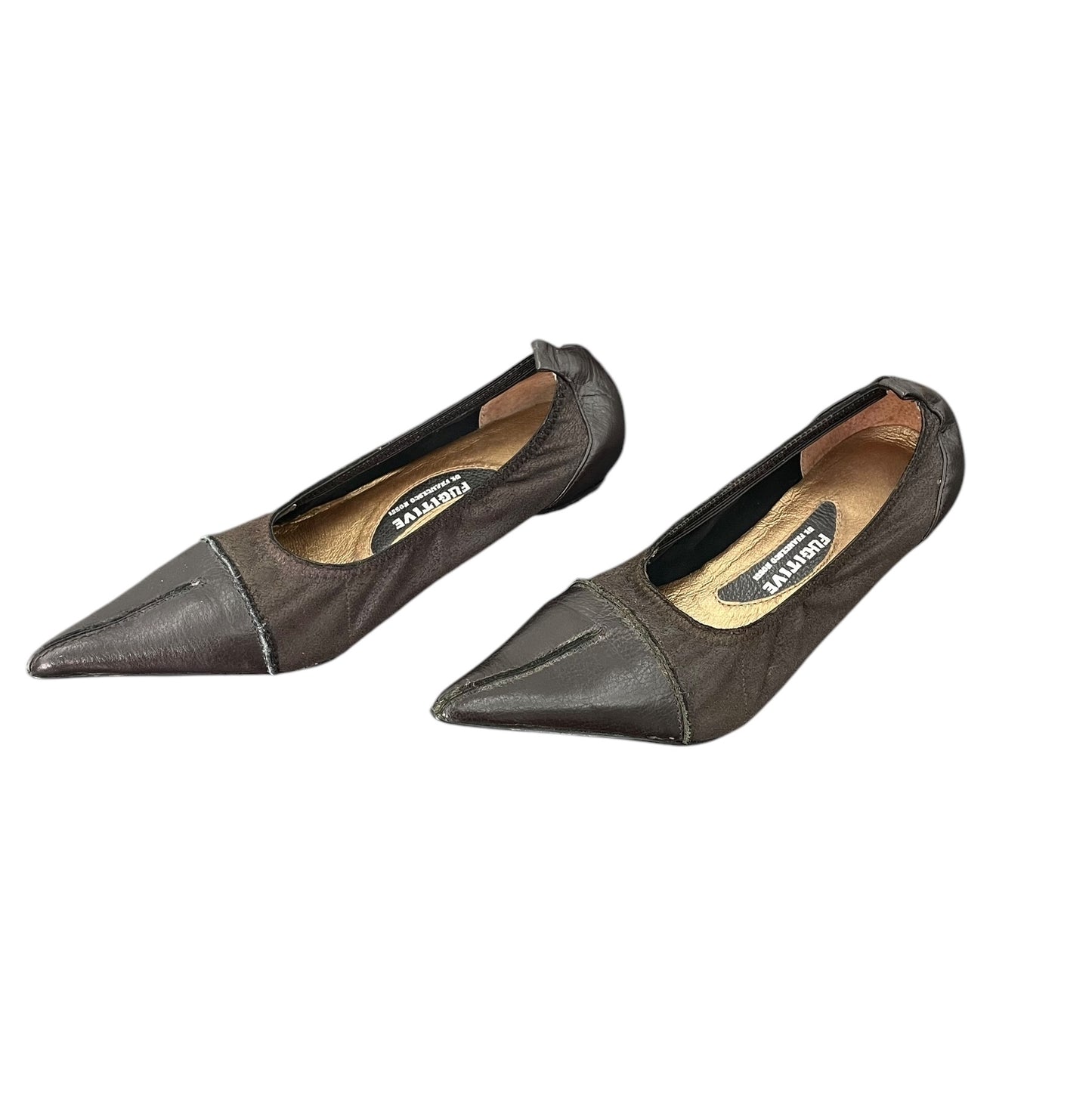 Y2K pointed leather ballerinas