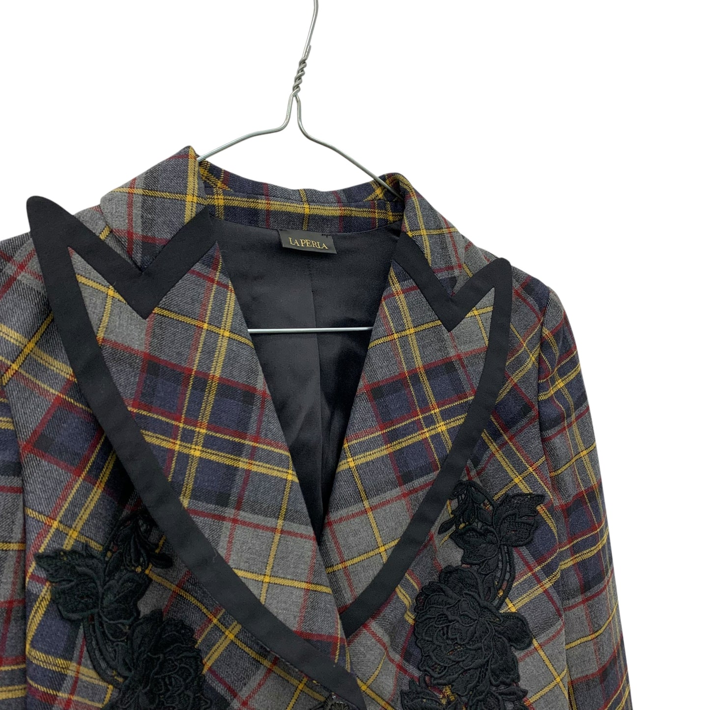 La Perla checkered blazer jacket