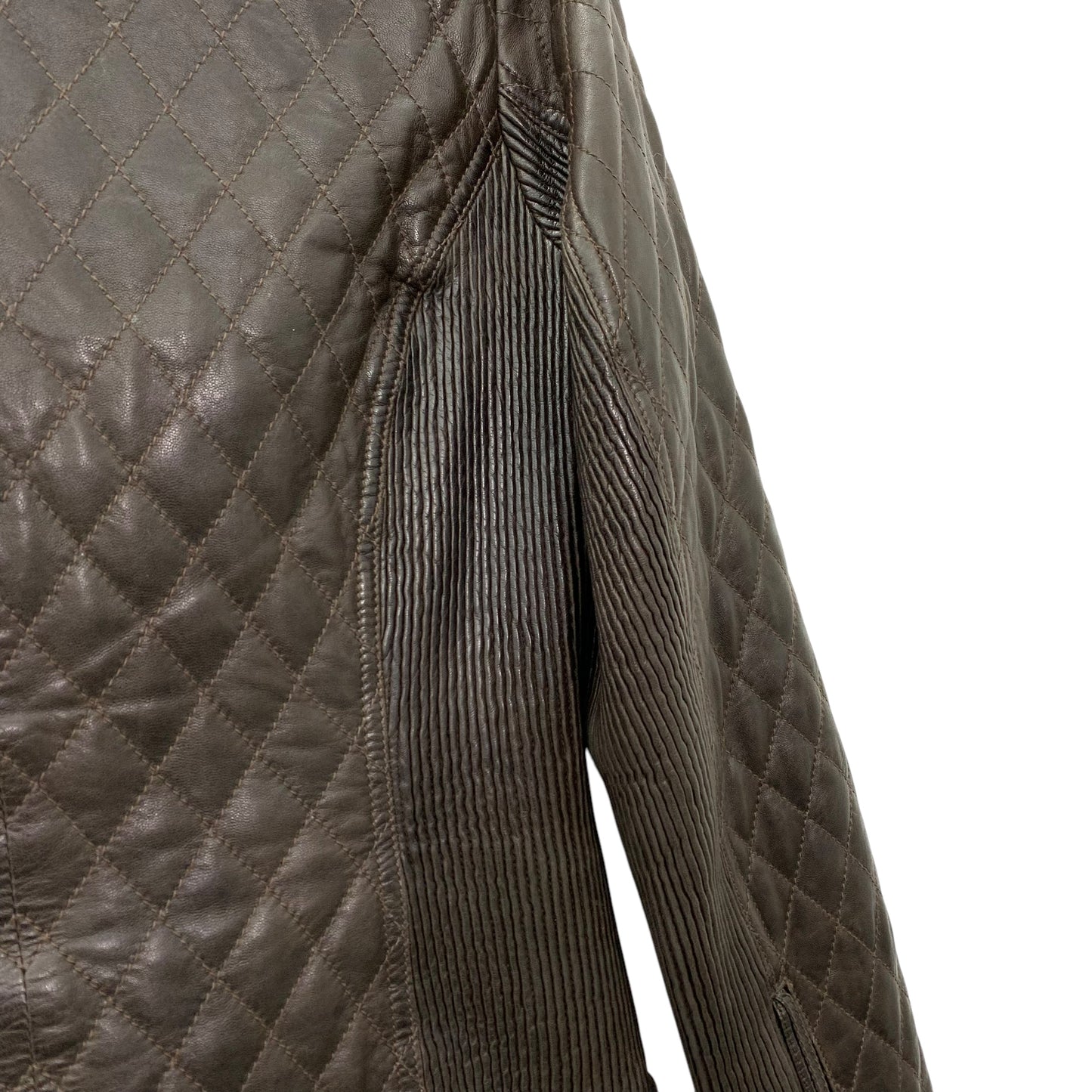 Quilted lambskin leather jacket