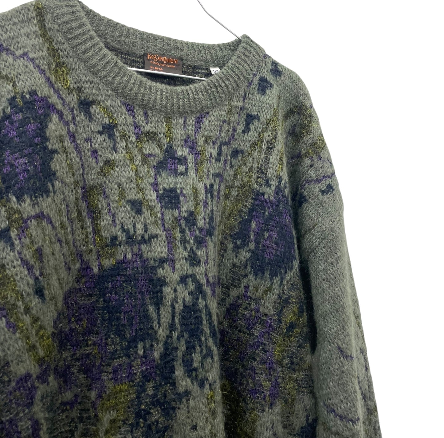 90s YSL patterned wool jumper
