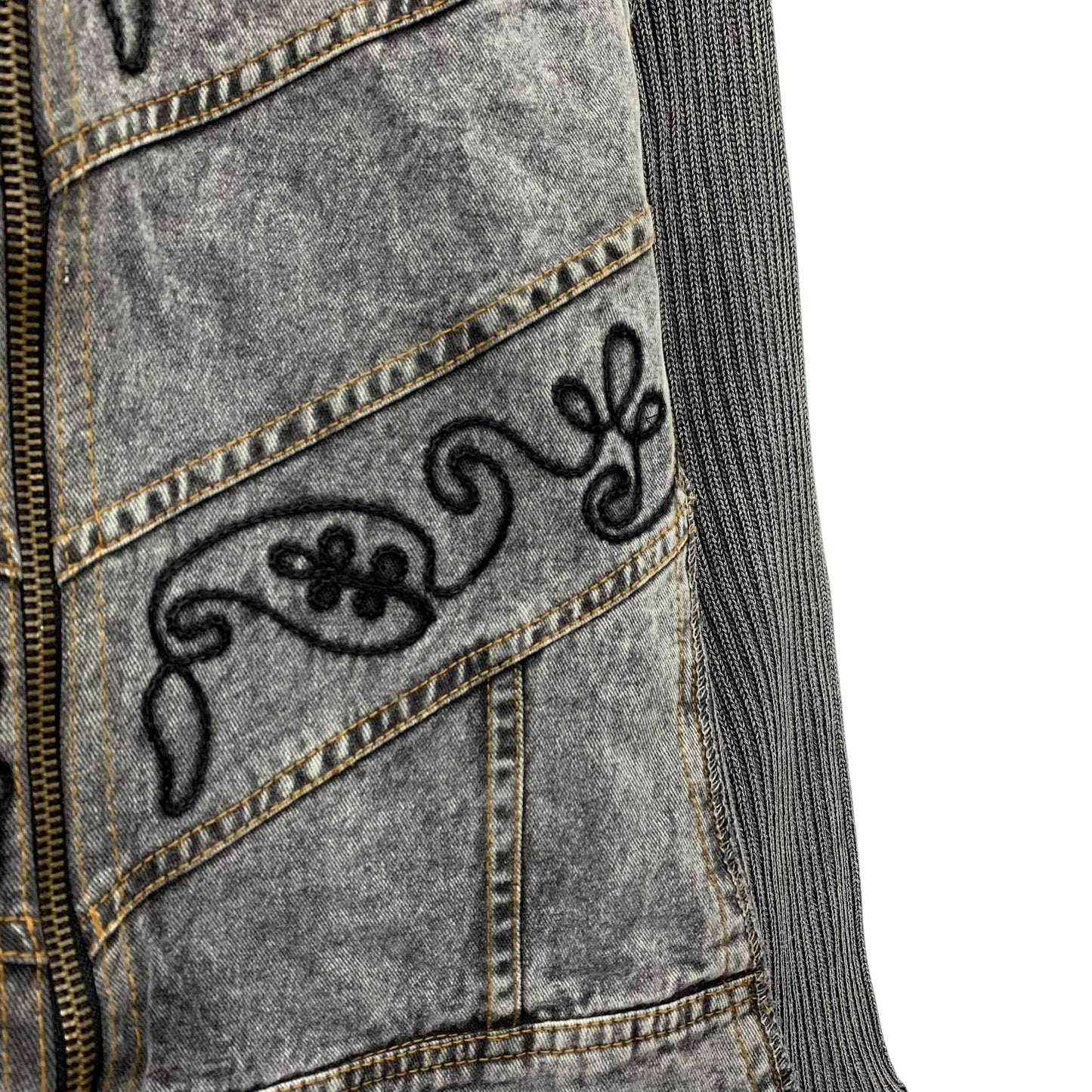Y2K ribbed denim jacket