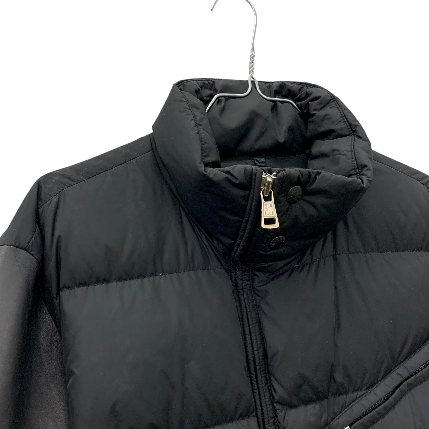 Moncler puffer leather jacket