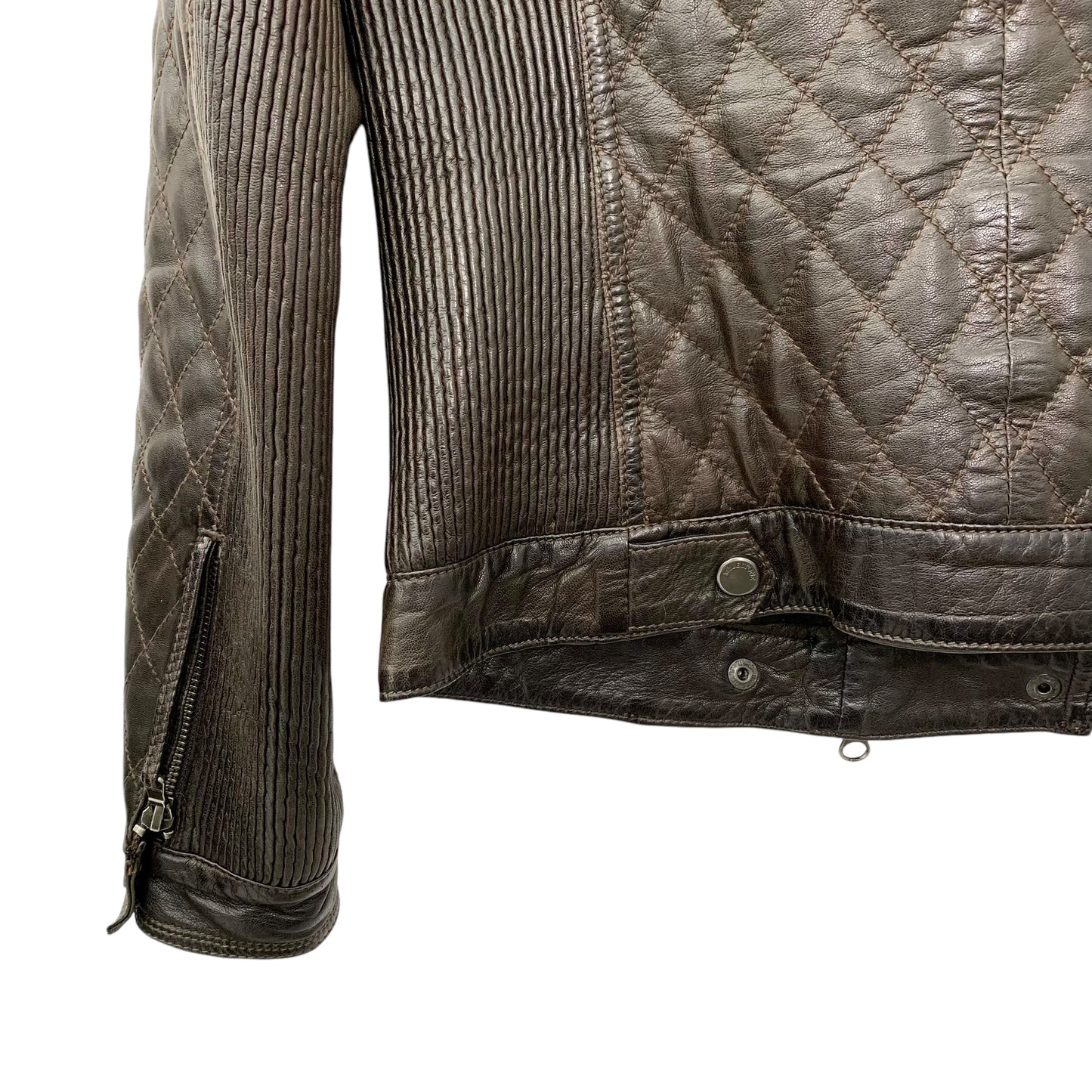 Quilted lambskin leather jacket