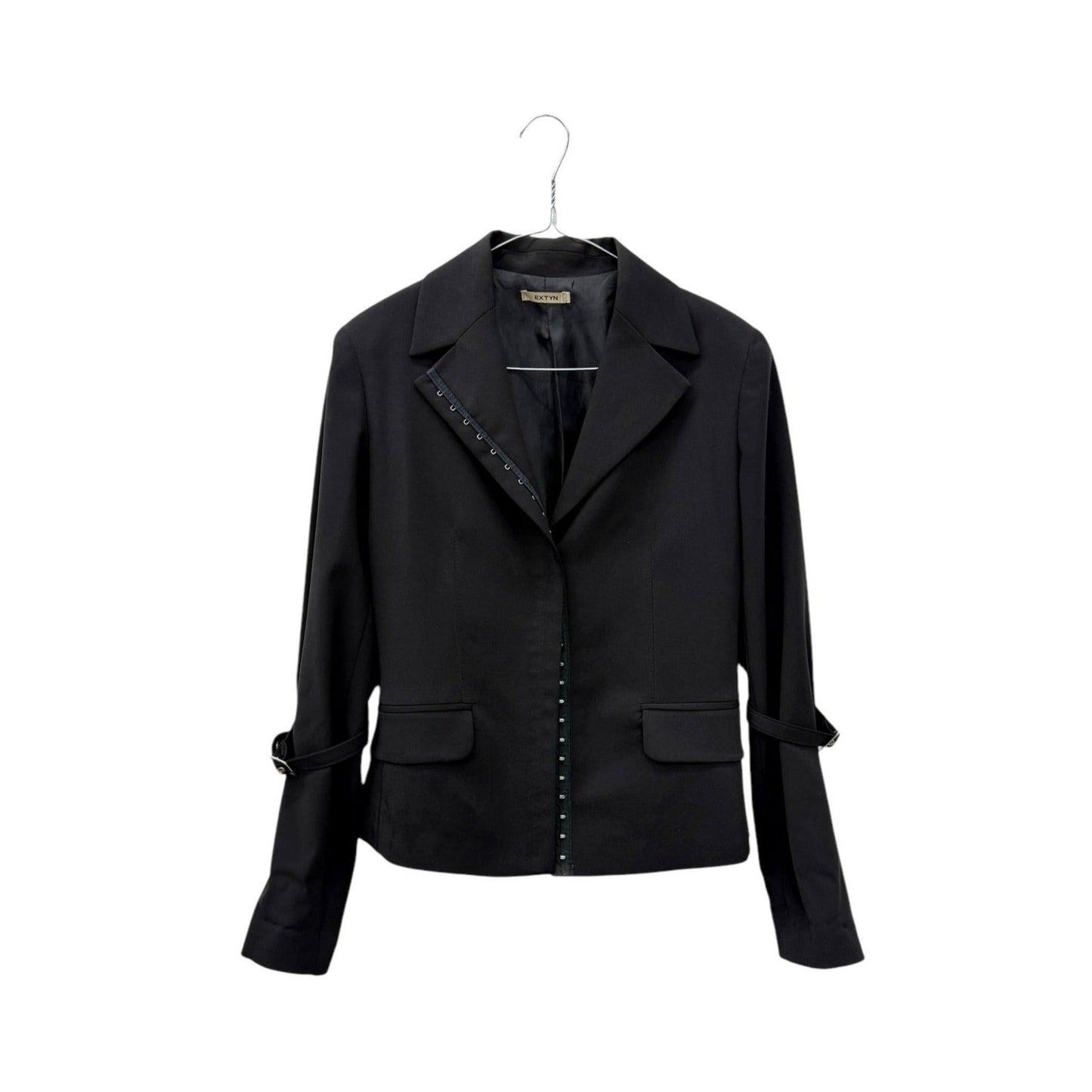 Hook and eye blazer jacket