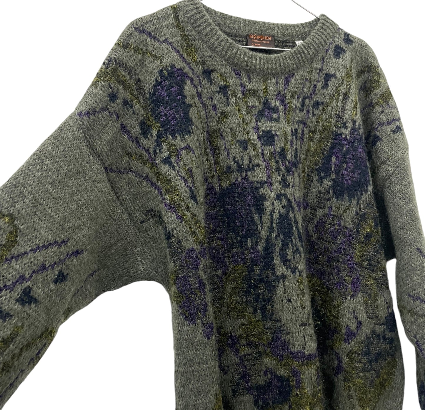 90s YSL patterned wool jumper