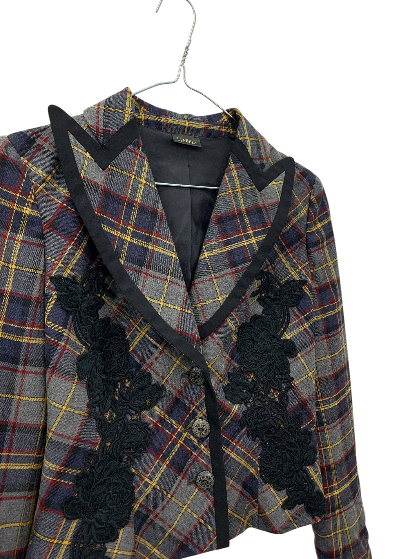 La Perla checkered blazer jacket