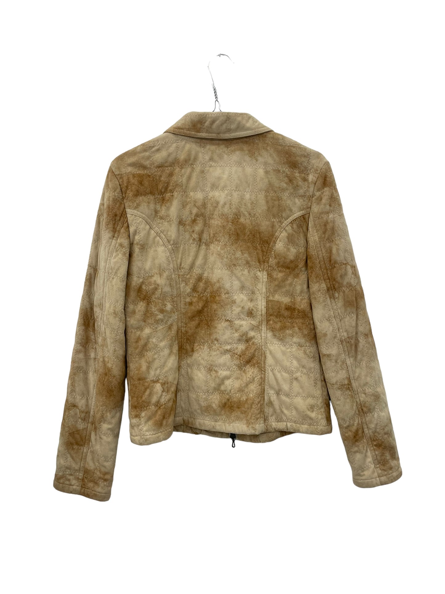 90s tie dye fake suede jacket