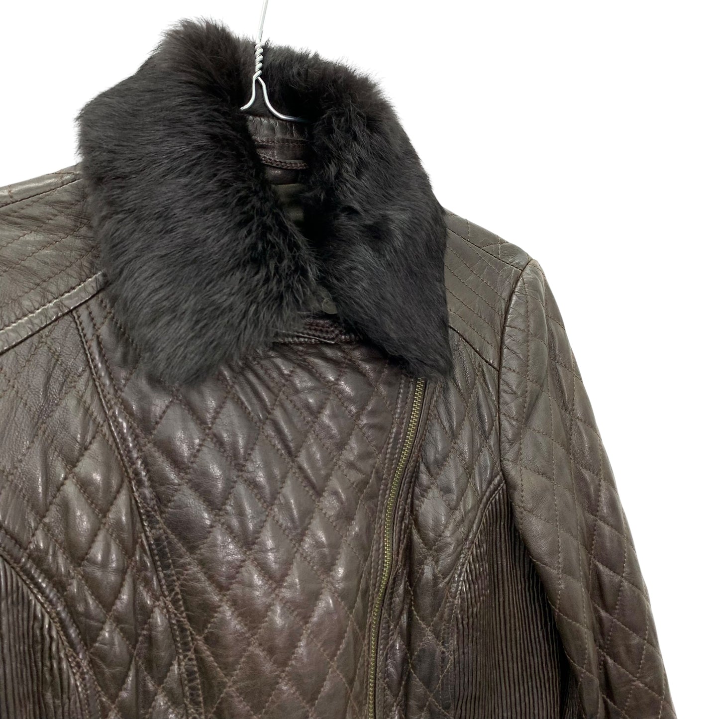 Quilted lambskin leather jacket