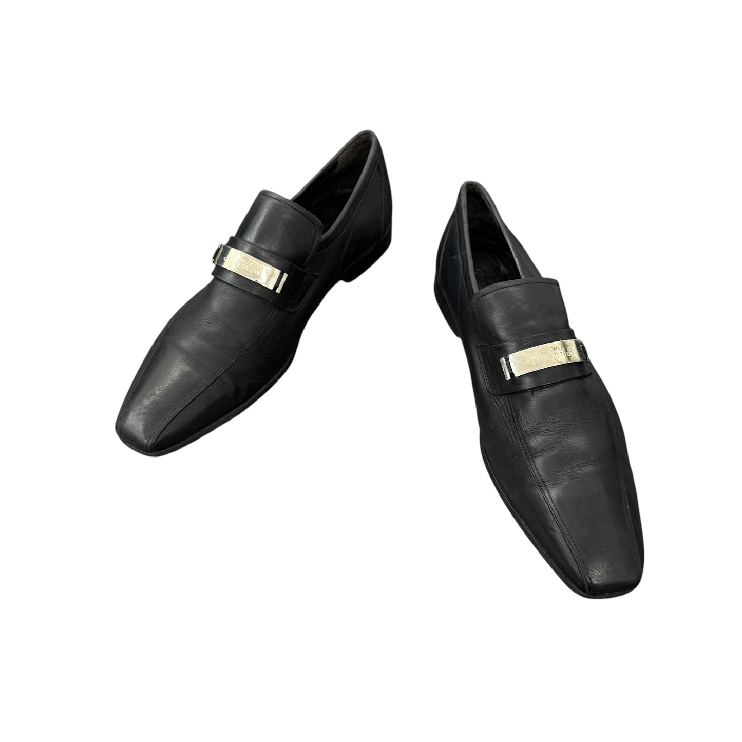 Versace Collection leather slippers