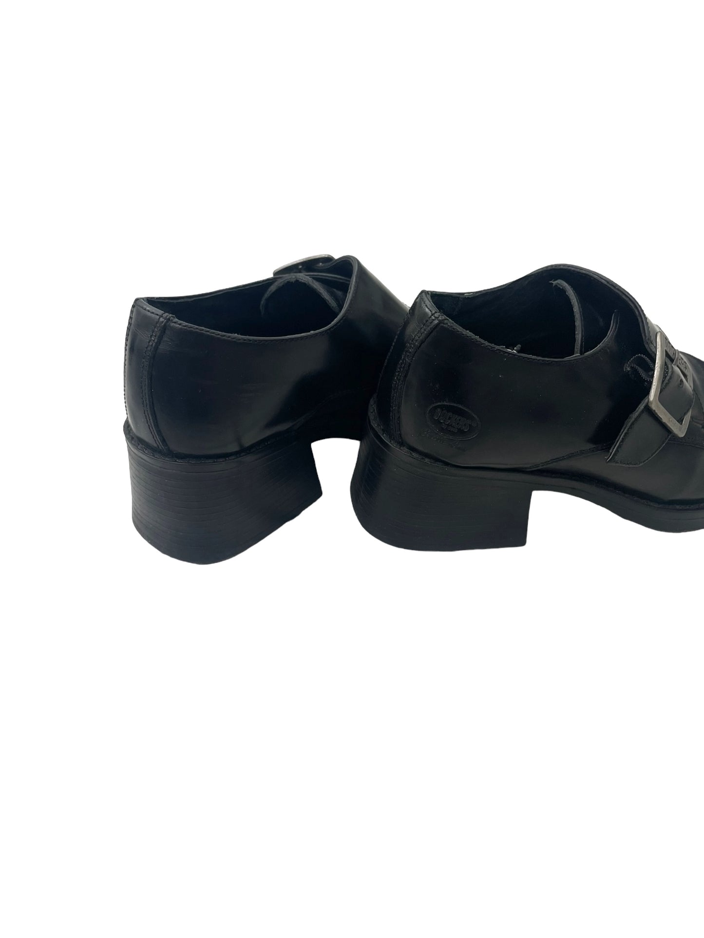 90s buckled leather loafers