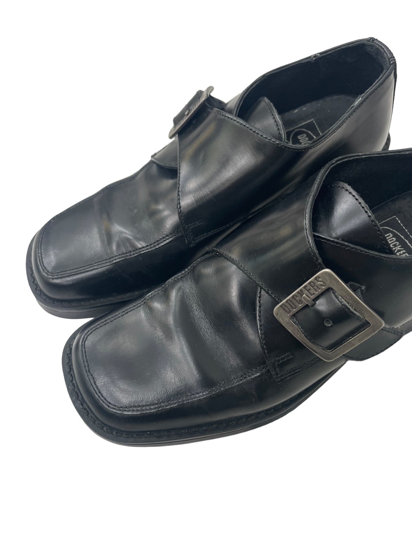 90s buckled leather loafers