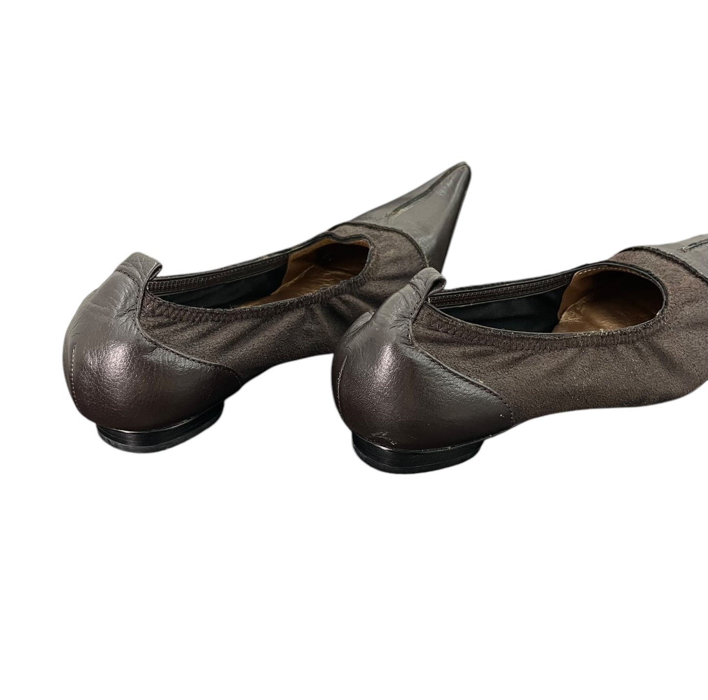 Y2K pointed leather ballerinas