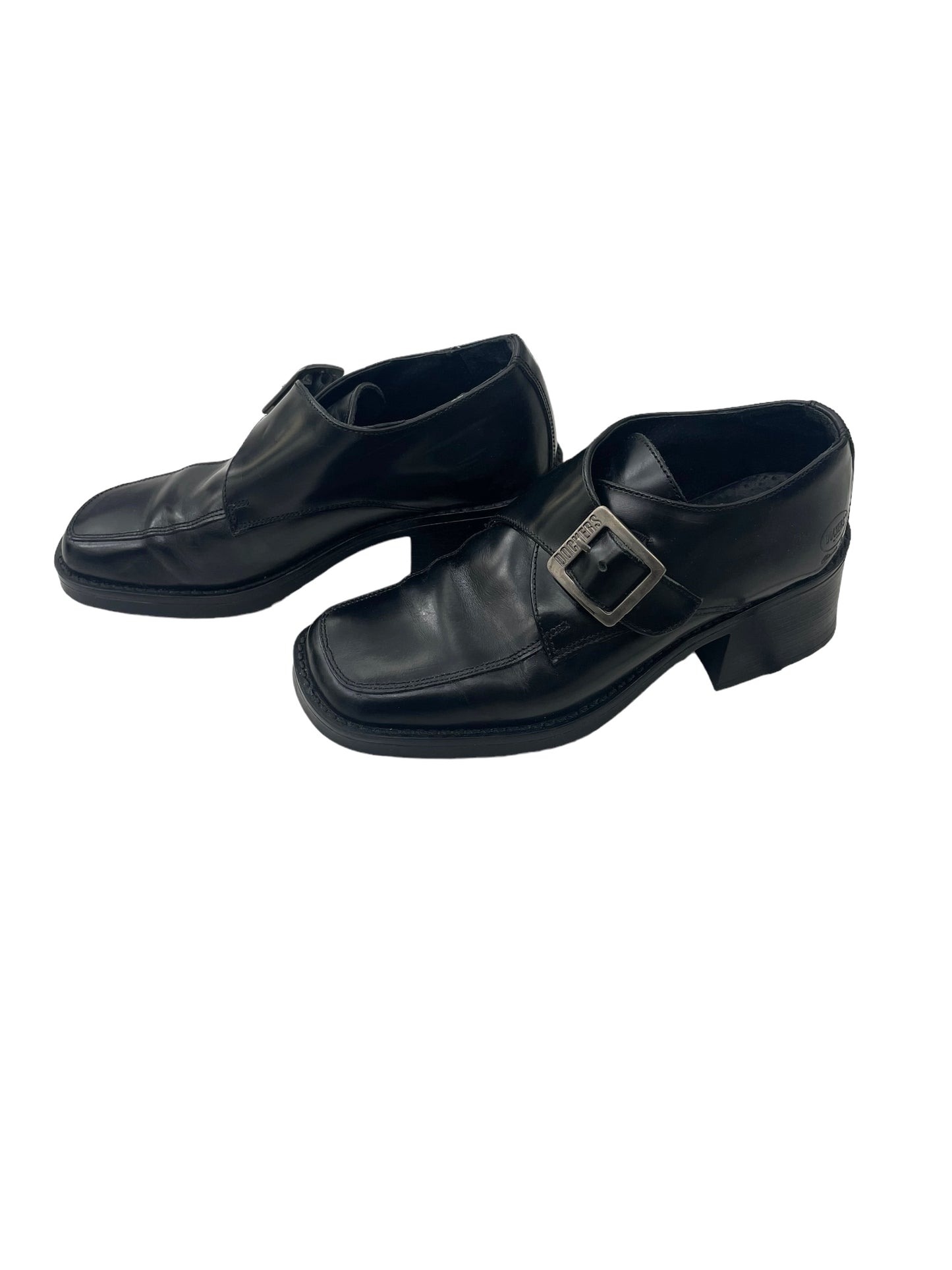 90s buckled leather loafers
