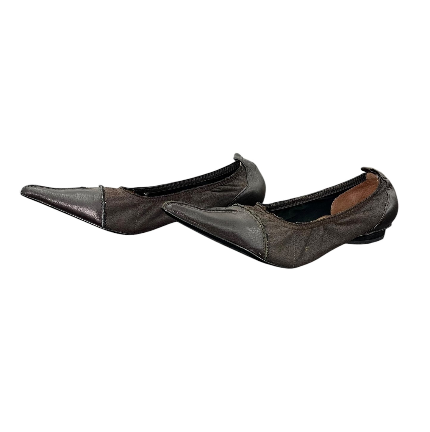 Y2K pointed leather ballerinas