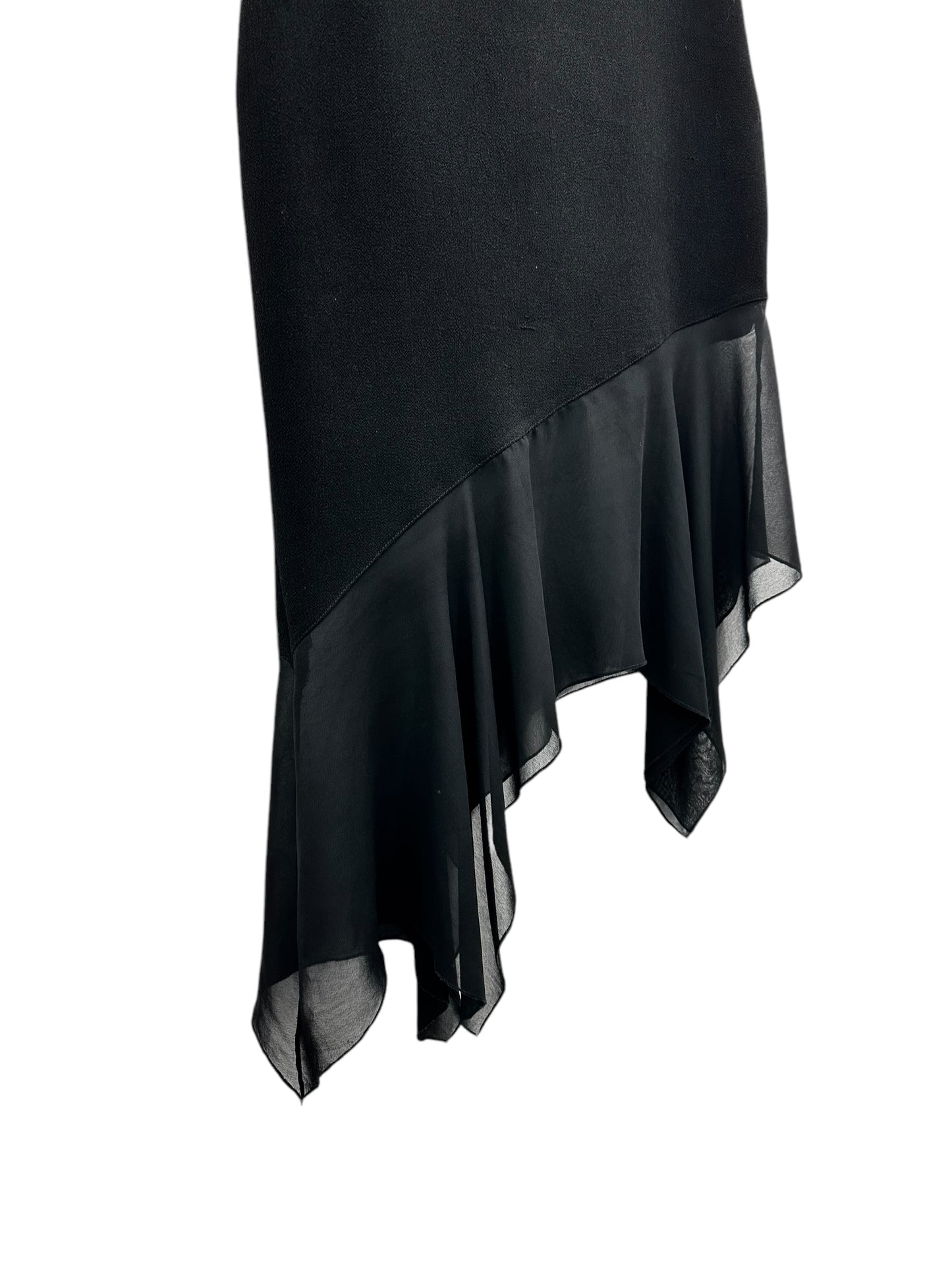 90s asymmetrical mesh skirt