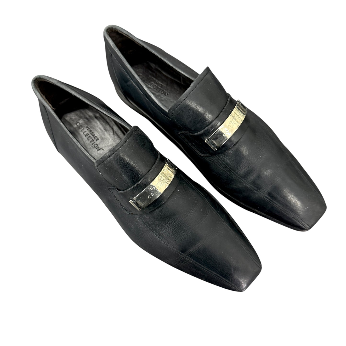 Versace Collection leather slippers