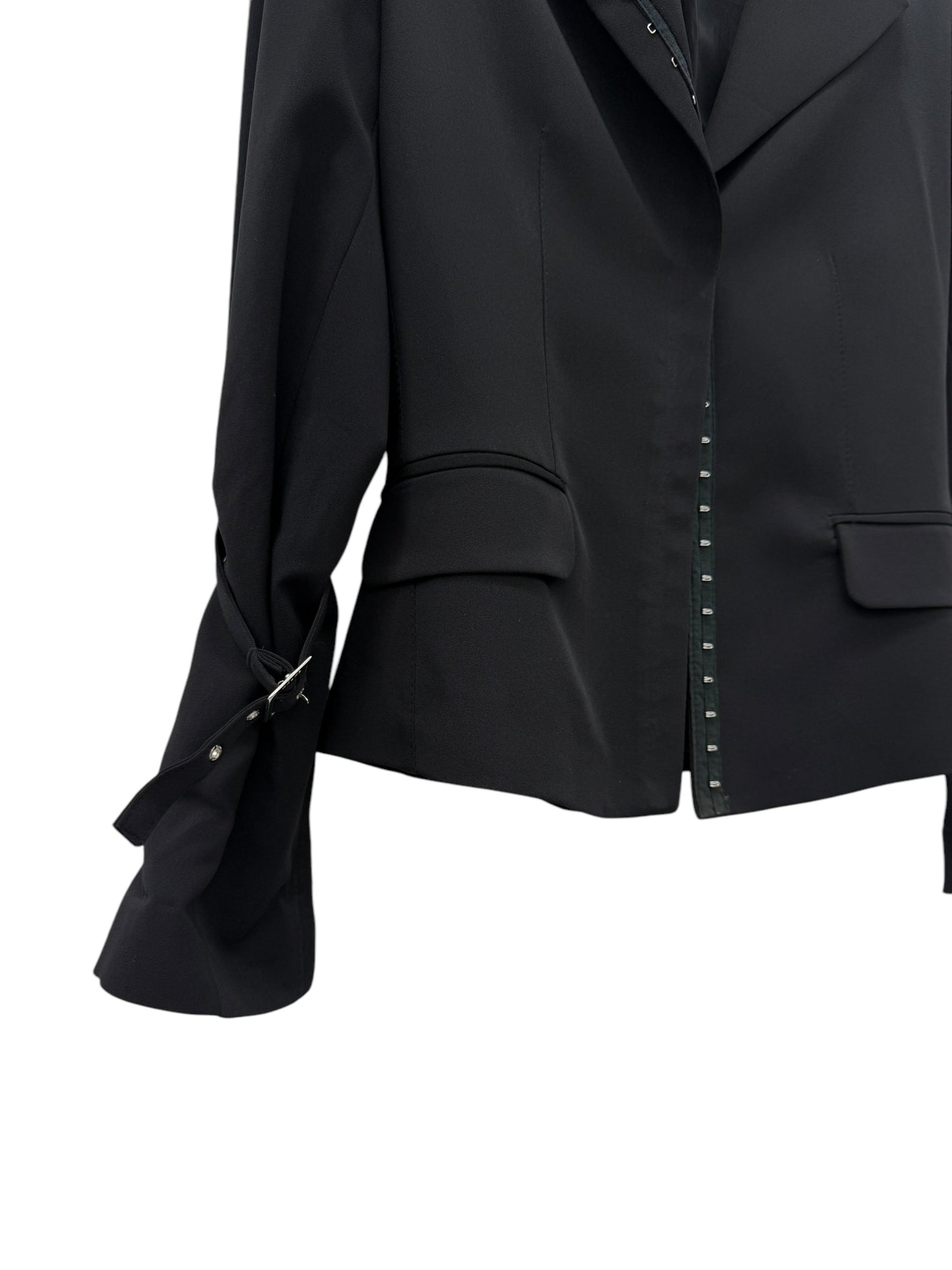 Hook and eye blazer jacket