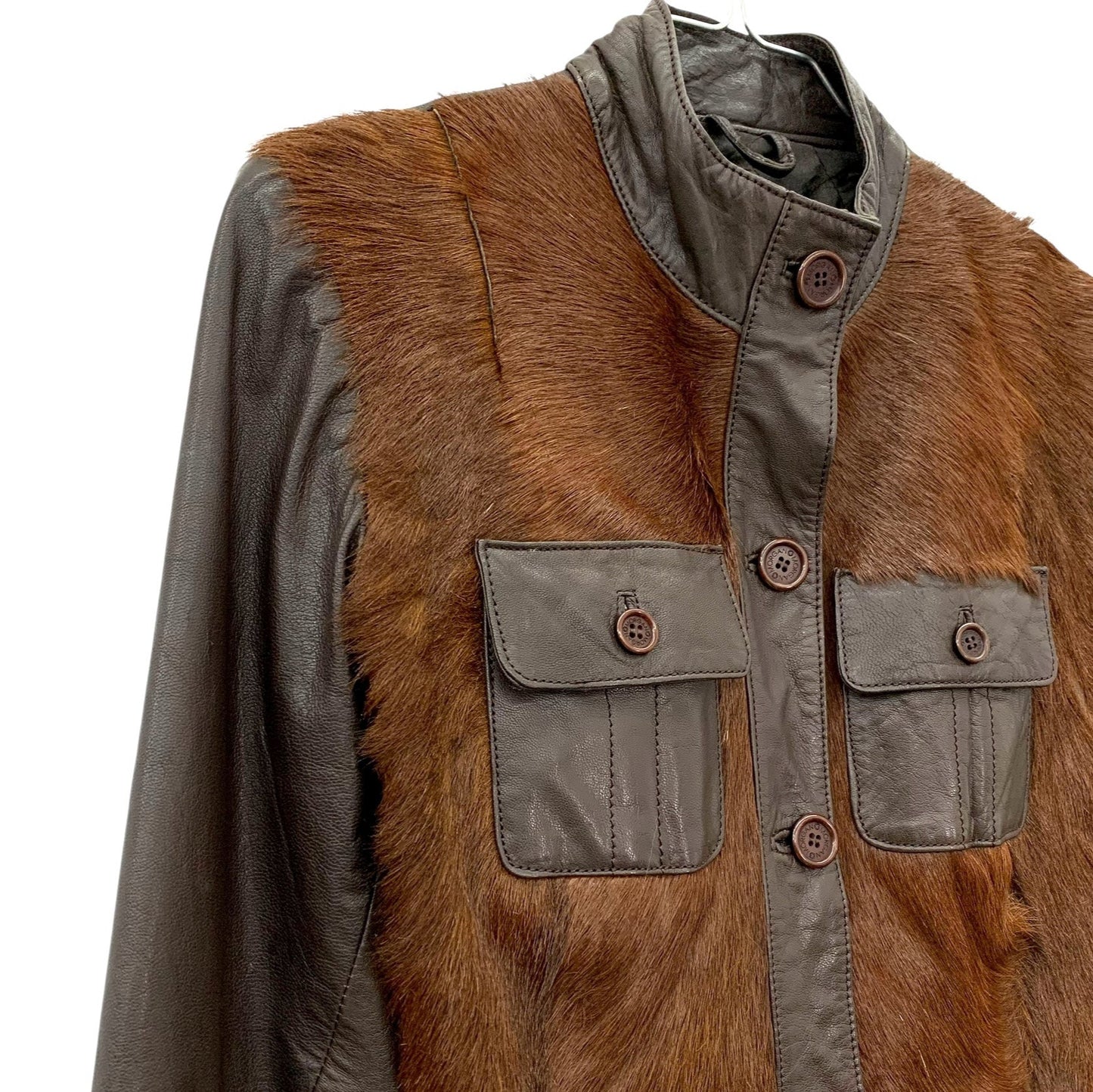 Y2K leather trench jacket