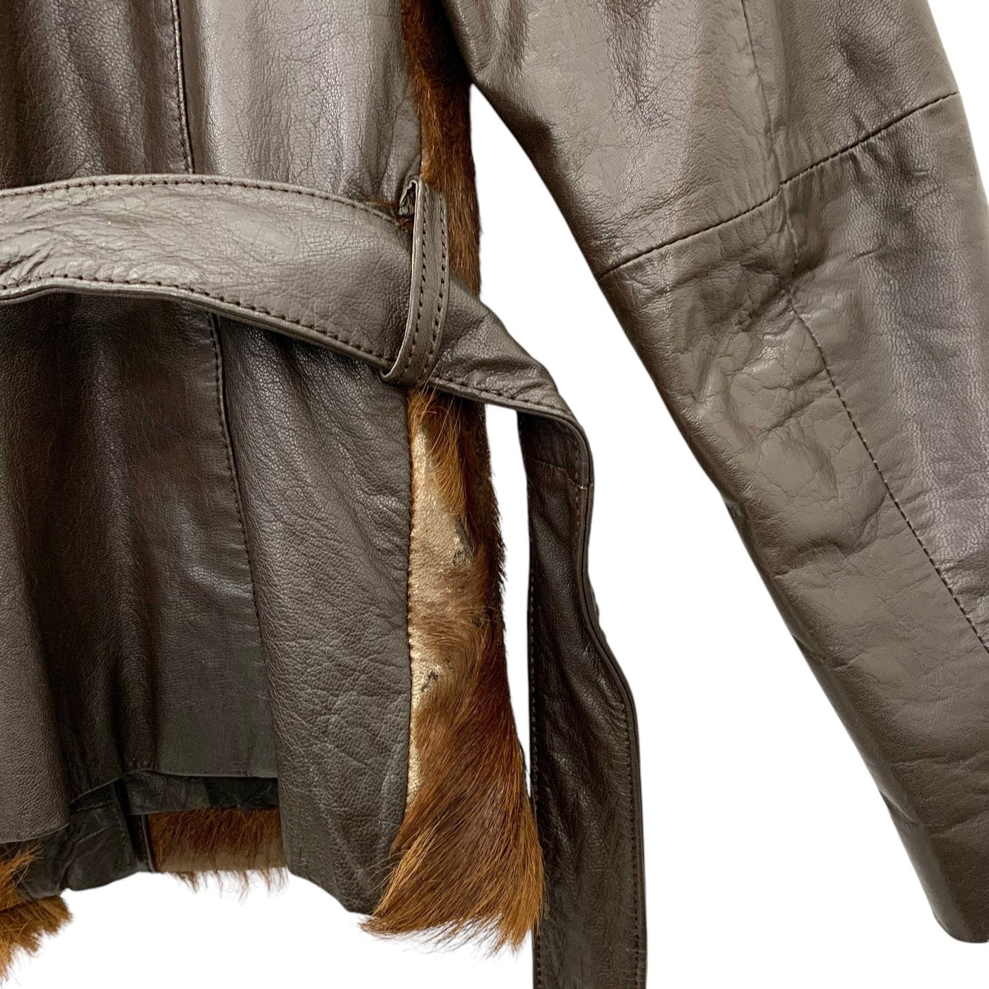 Y2K leather trench jacket