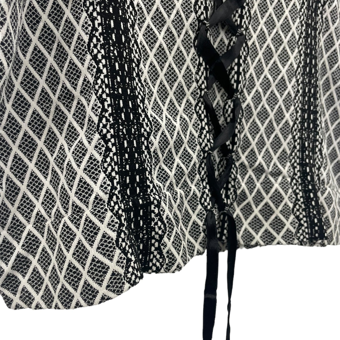 90s black and white bustier top