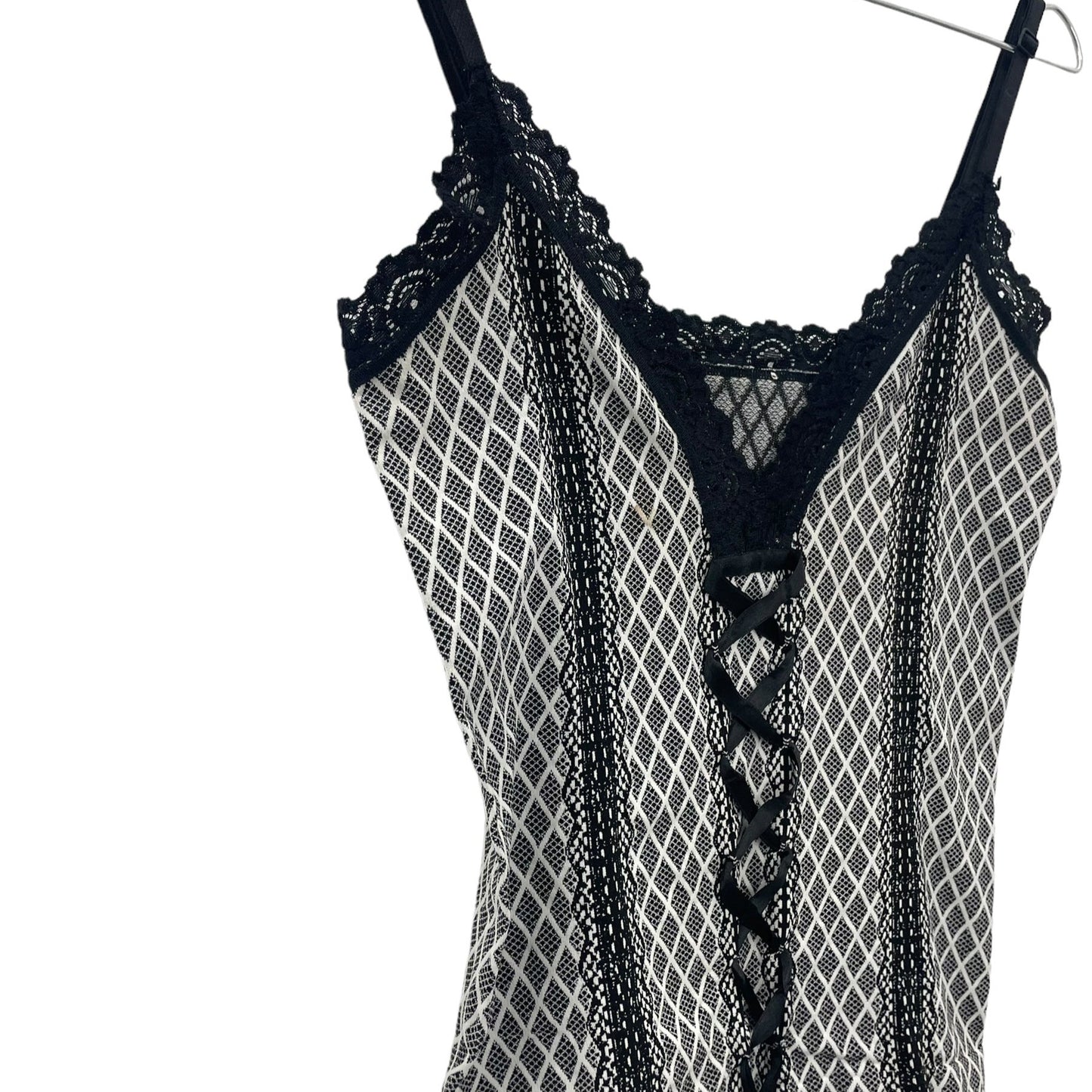 90s black and white bustier top