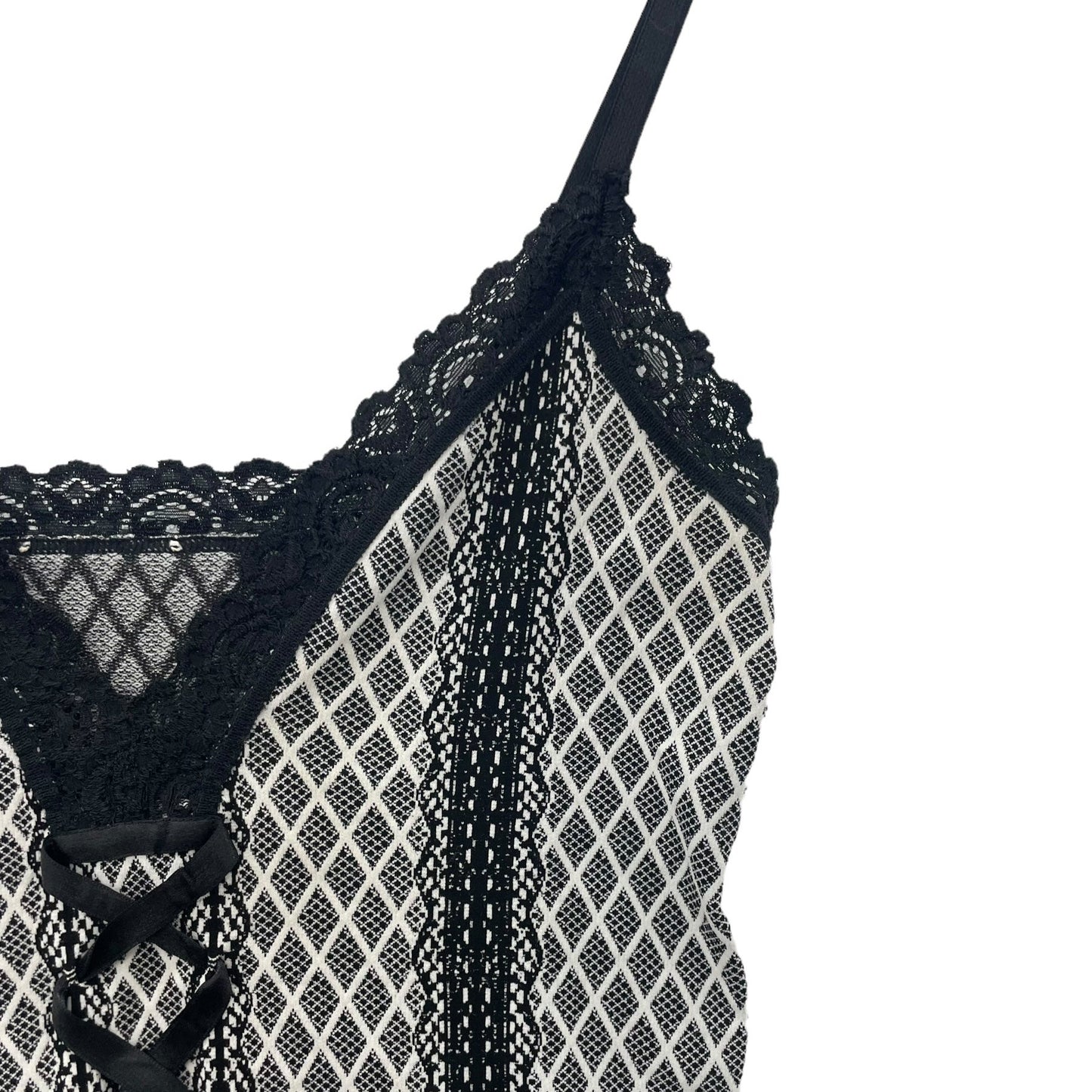 90s black and white bustier top