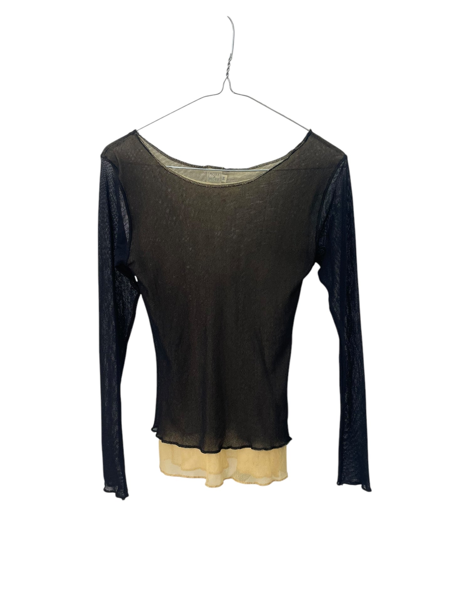 90s double-layered mesh top