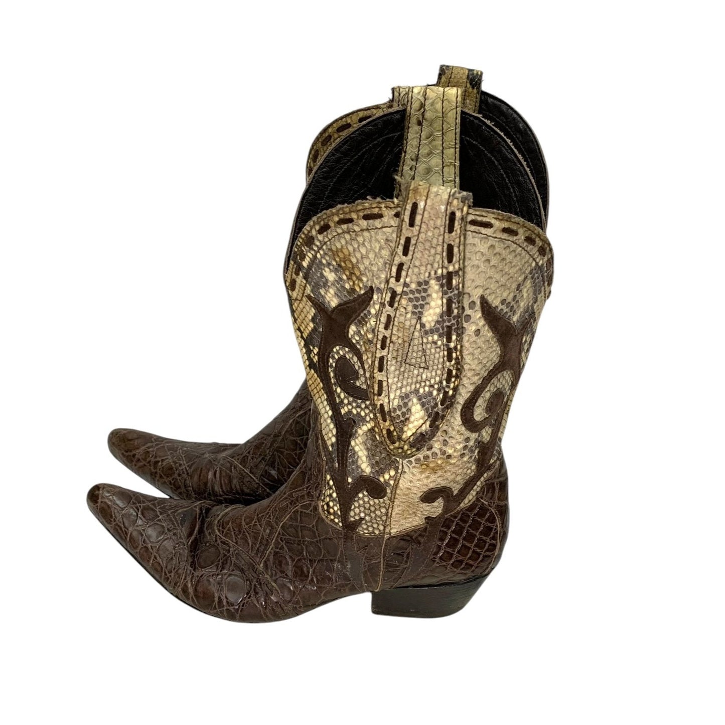 Y2K snakeskin cowboy boots