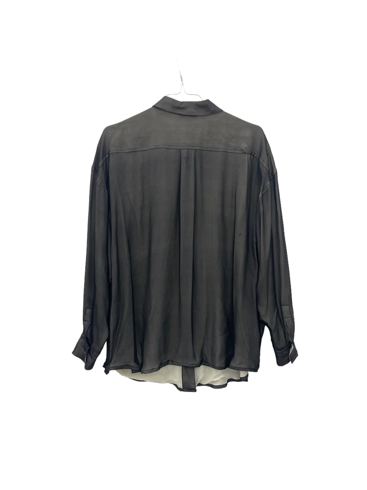 90s layered silk button up shirt