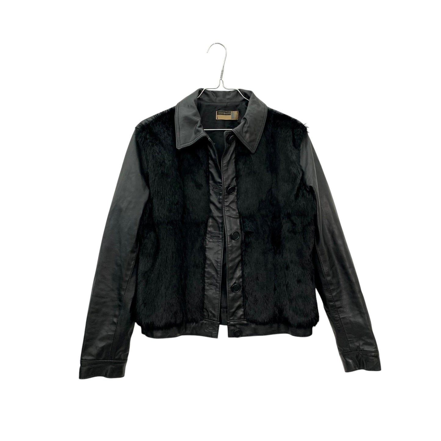 Y2K faux fur leather jacket